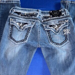 Stylish Blue Embellished Women's Jeans